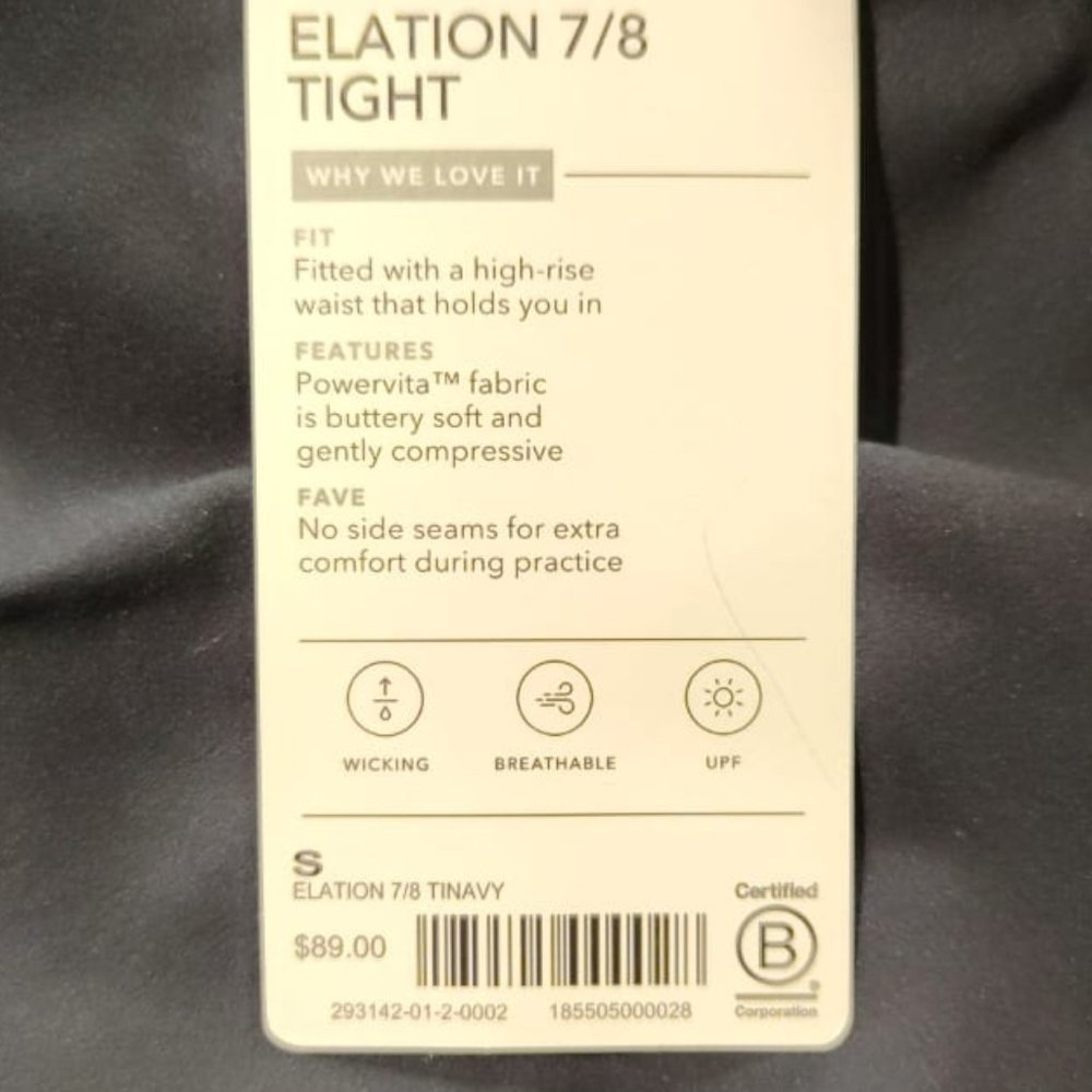 Athleta Elation 7/8 Tight // Navy - Picture 11 of 16